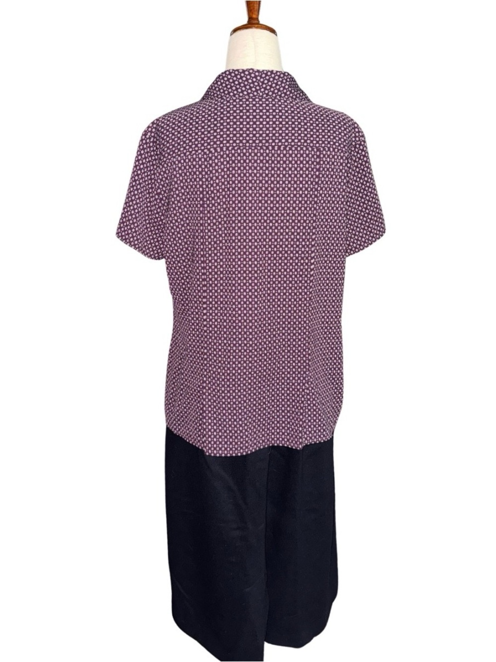 Retro Burgundy Print Blouse Picniccore
Rockabilly Top - Picture 7 of 9